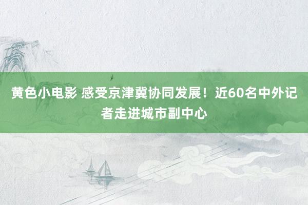 黄色小电影 感受京津冀协同发展！近60名中外记者走进城市副中心